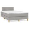 Vidaxl Letto Continentale Con Materasso, Grigio Chiaro, Tessuto 120X200 Cm