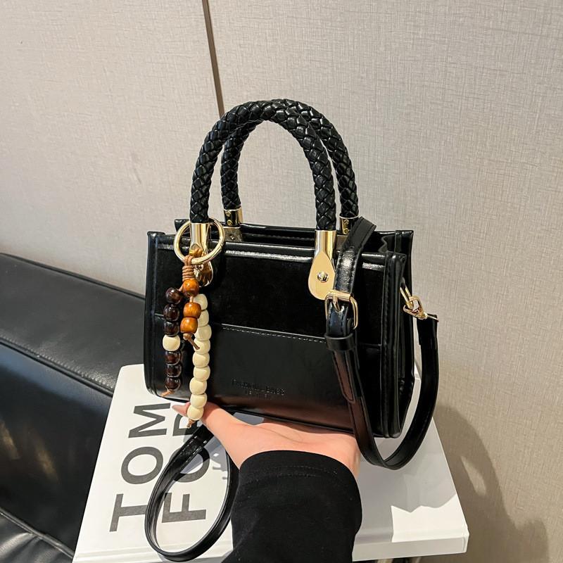 IELGY Leopard Print Retro Color Matching Handbag Commuter Shoulder Messenger Bag