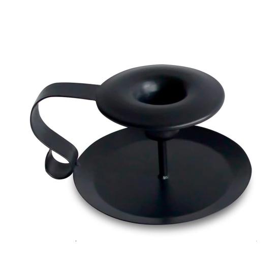 2Pcs Iron Art Taper Candle Holder with Handle Vintage Metal Candlestick Home Living Room Christmas Wedding Party Candle Stand Table Centerpiece