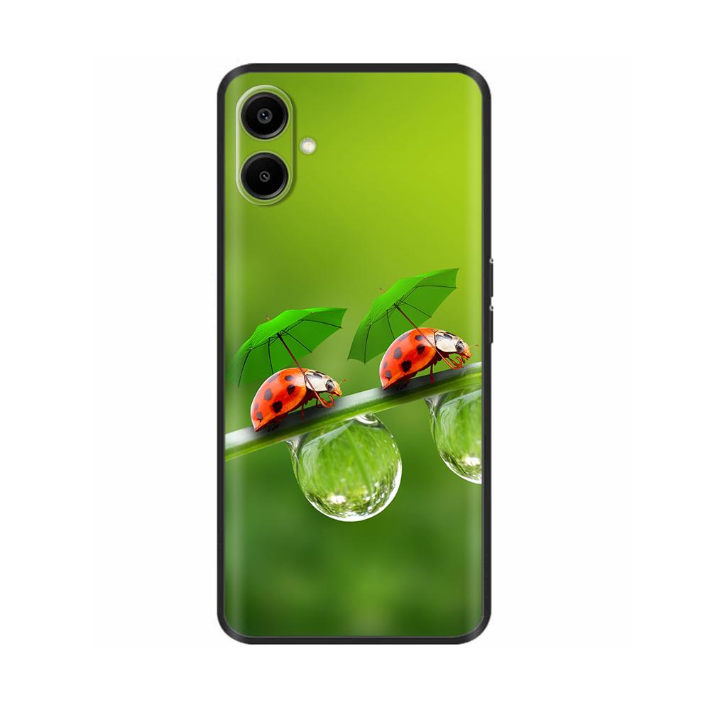 For Samsung Galaxy A06 Case Luxury Black Silicone Painted For Samsung Galaxy A06 SM-A065F Cases Bumper TPU Phone Protector Cover