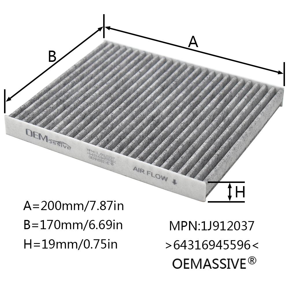 Car Activated Carbon Pollen Cabin Air Filter For BMW X5 X6 E70 E71 E72 2008 2009 2010 2011 2012 2013 64316945596 64319194098