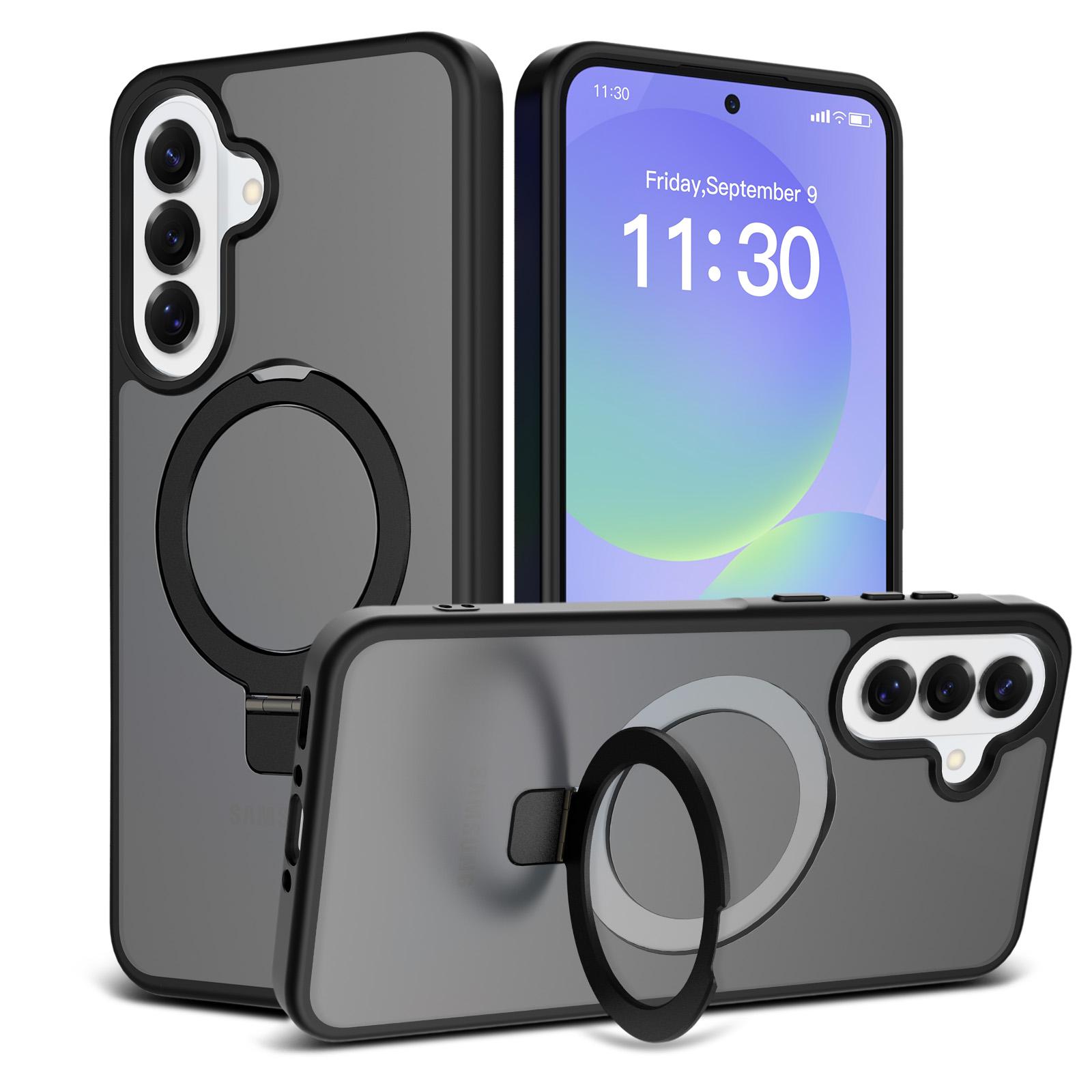 

Comfortable Magnetic Acrylic Phone Case for Samsung Galaxy A57 5G S26 Ultra A17 A56 A37 A36 A16 A26 S25 FE S23 S24 Plus Galaxy S25 чёрный