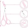 1Pc 3 Colors Stainless Steel Eyebrow Trimmer Scissors with Comb Professional Eyebrow Trimmer Scraper Face Care Tool for Beginner