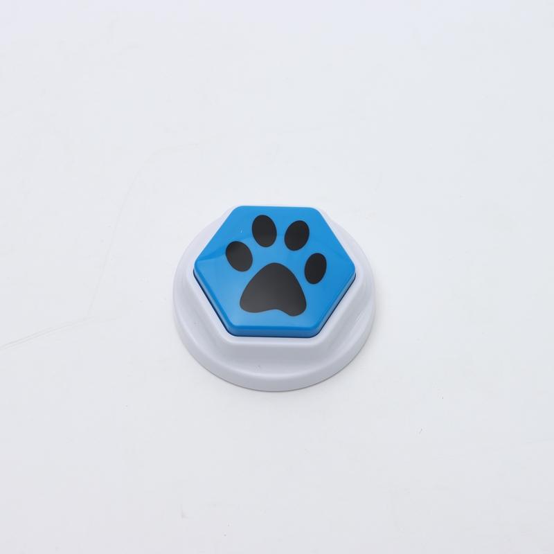 

Dog Squeak Toys With Paw Print Hexagonal Recordable Talking Sound Button Dog Toy Interactive Voice Buttons For Communication Dog