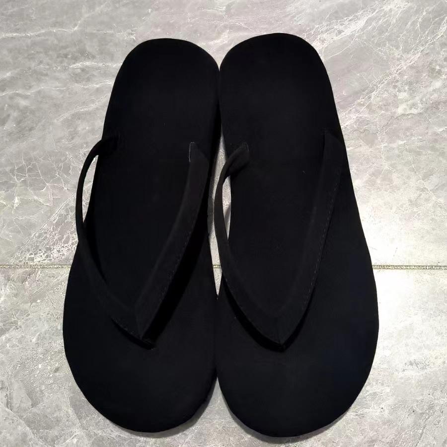 Slope heel cool slippers pinch feet summer new wear thick bottom open toe casual flip-flops women