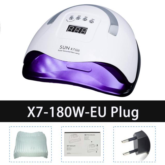 

SUN X7 Max All Gel Nail Lamp Auto 57LED UV Lamp Мощная быстросохнущая сушилка для ногтей Профессиональная лампа для сушки ногтей