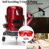 5 Lines 6 Points Precision Self Leveling 4V1H Laser Level Measure Rotary Lazer