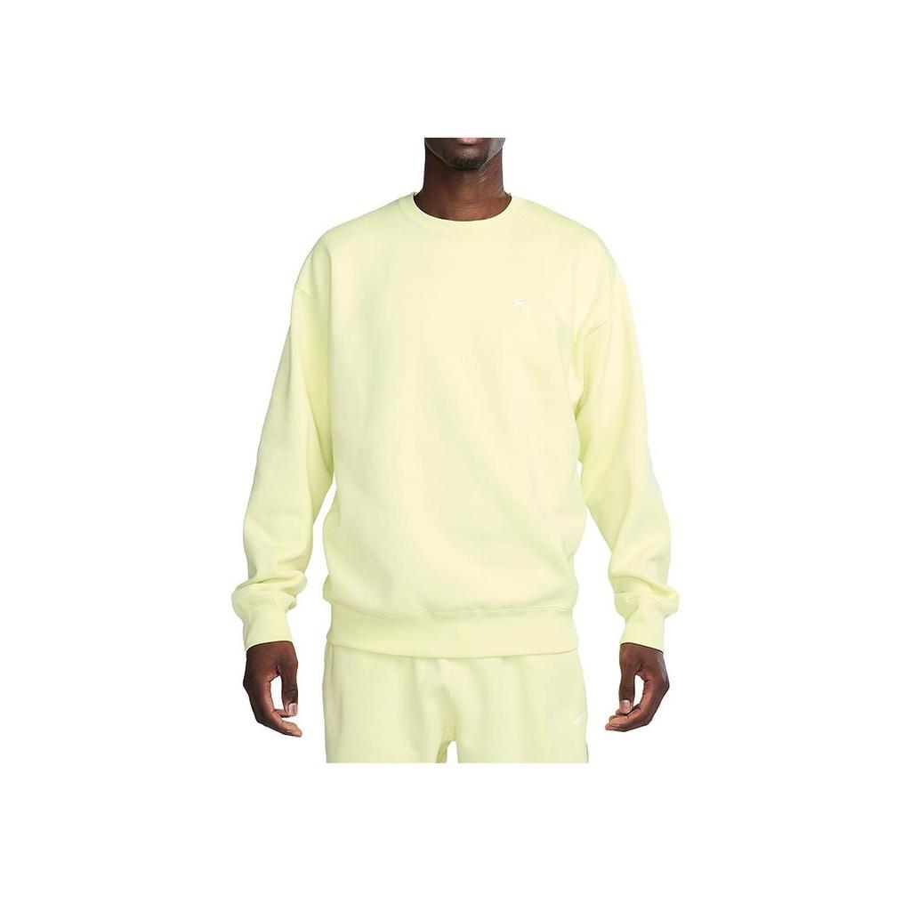 Nike Solo Swoosh Fleece-Lined Casual Sport Sweatshirt Men Tops Bright-Green DX1362-331