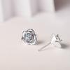925 Silver Earrings Rose Flower for Women Sterling-Silver Wedding Jewelry Elegant Female Accessories Fashion 5A ZirconGift