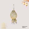 Luminous DIY Palace Lantern Fan Pendant Magnet Keychain Ornament - Ancient Style Accessory