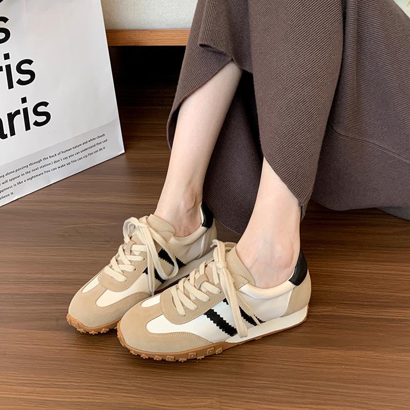 4-Autumn 2 New Retro Versatile Niche Color Matching Trend Casual Wide Large Size Women 35