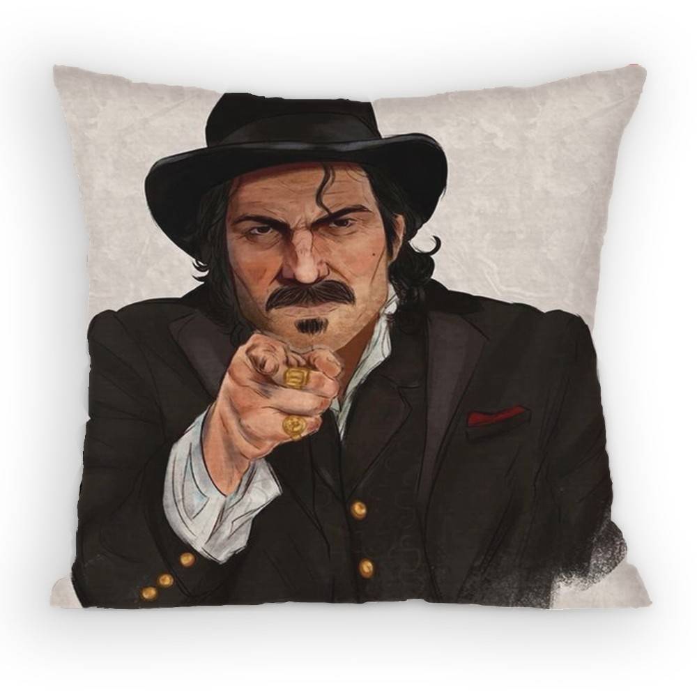 Game Red Dead RRedemption Pillow Case Antidustmite Pillowcase Invisible zipper silky short plush Sofa cushion cover