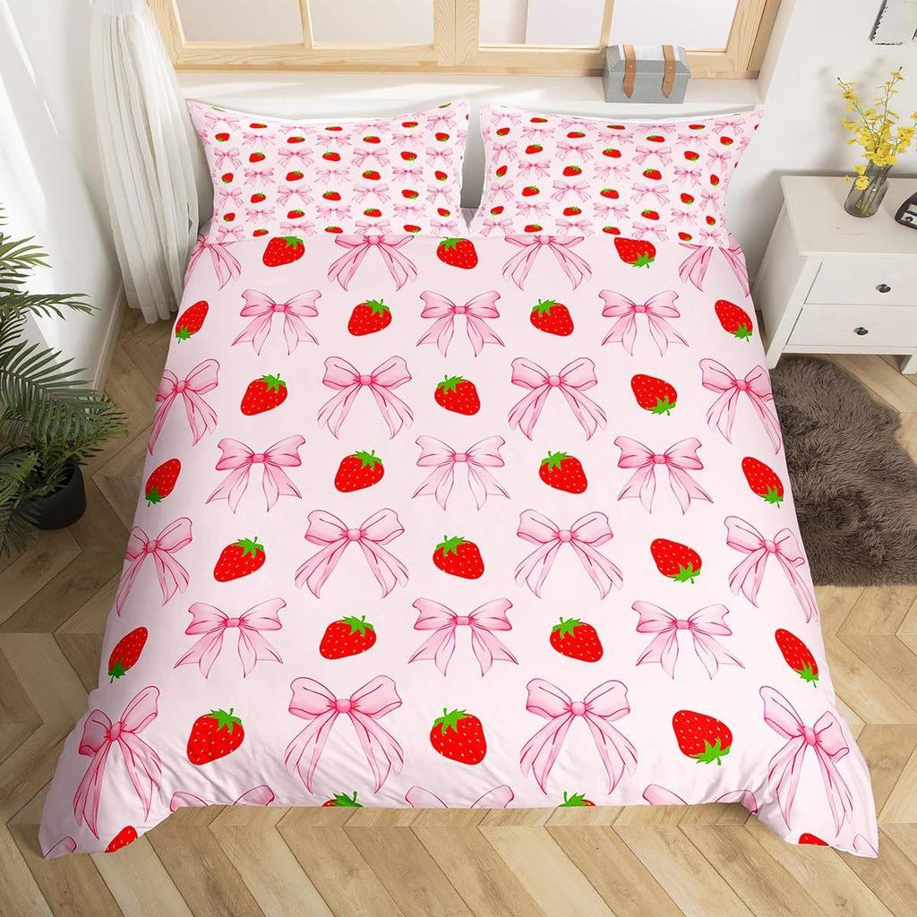 Bettwäsche-Set Digitaldruck Bequeme Bettbezüge für Wohnzimmer Schlafzimmer Dekoration, 1 Bettbezug und 2 Kissenbezüge mit Reißverschlüssen