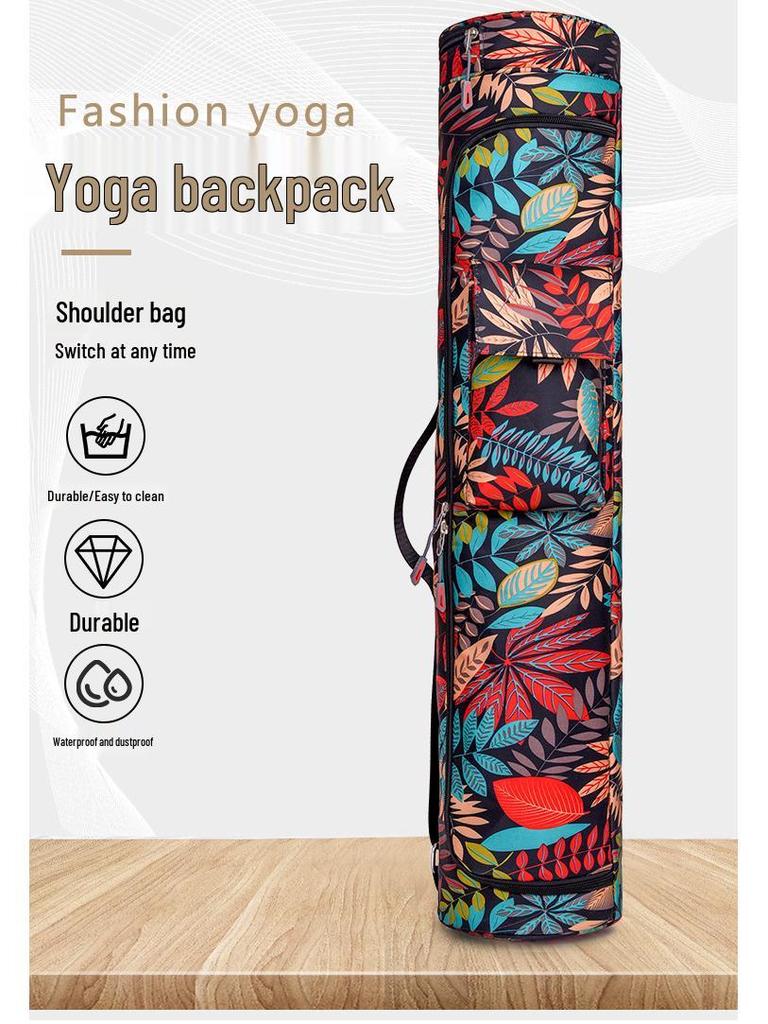 Oxford Cloth Yoga Mat Bag with Mesh Design - Gym and Storage Backpack
