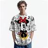 Disney Men Mickey Mouse Print T-Shirt Summer Boy Street Fashion Casual Sports Loose O Neck Quick Dry Short Sleeve Clothing Kid