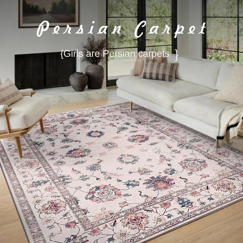 Bohemian Carpet Persian Vintage Ethnic Style Crystal Velvet Carpet  Living Room Carpet Hotel Homestayfully Bedroom Carpet