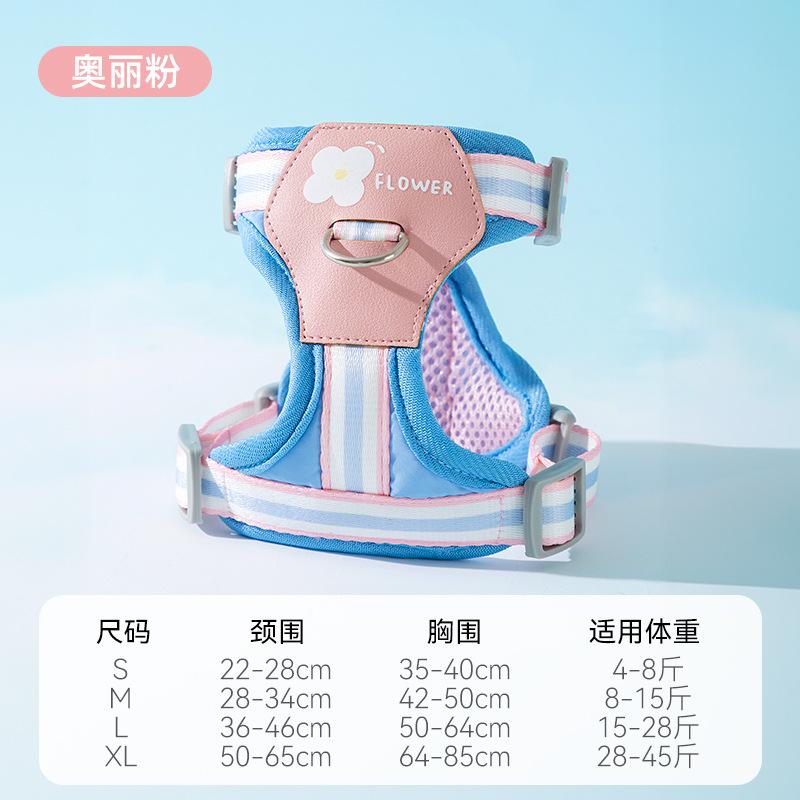 Pet Leash Chest Back Than Bear Small and Medium Dog Vest Type Dog Leash Going Out To Walk Cat Dog Leash Dog Leash