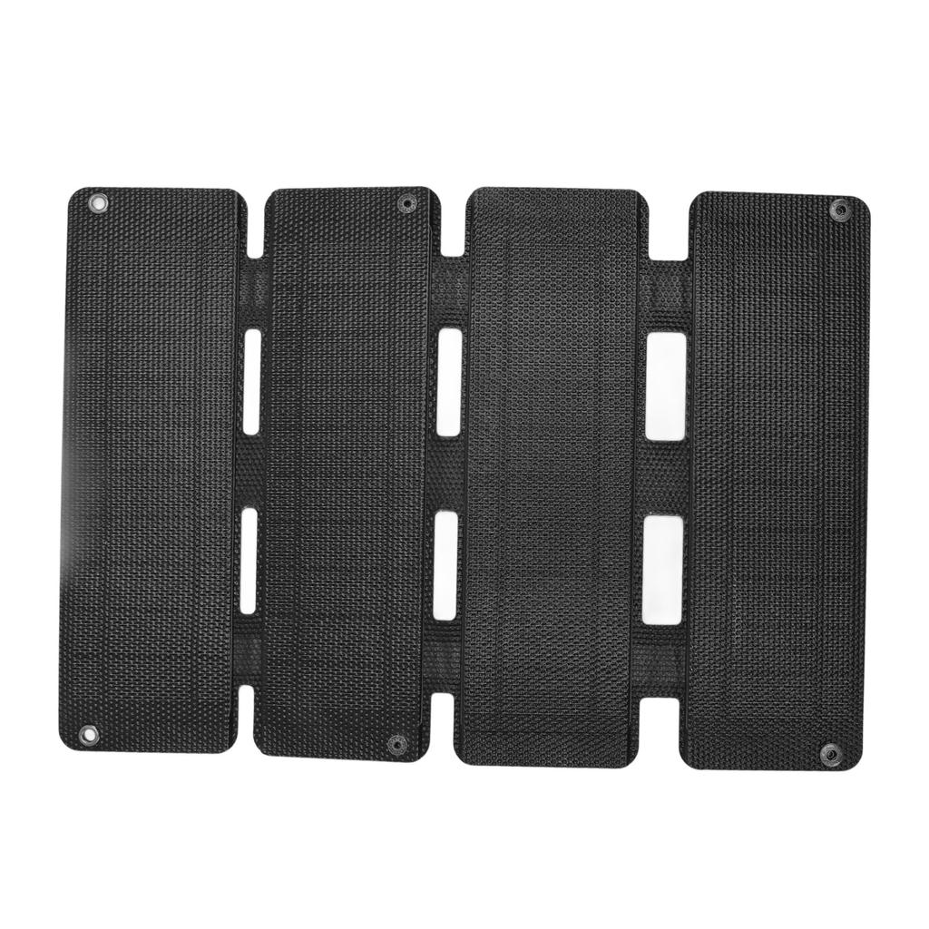 13W 5V ETFE Foldable Solar Panel Charger Dual USB Output Phone Power Bank Solar Charging Pack 4 Fold Black