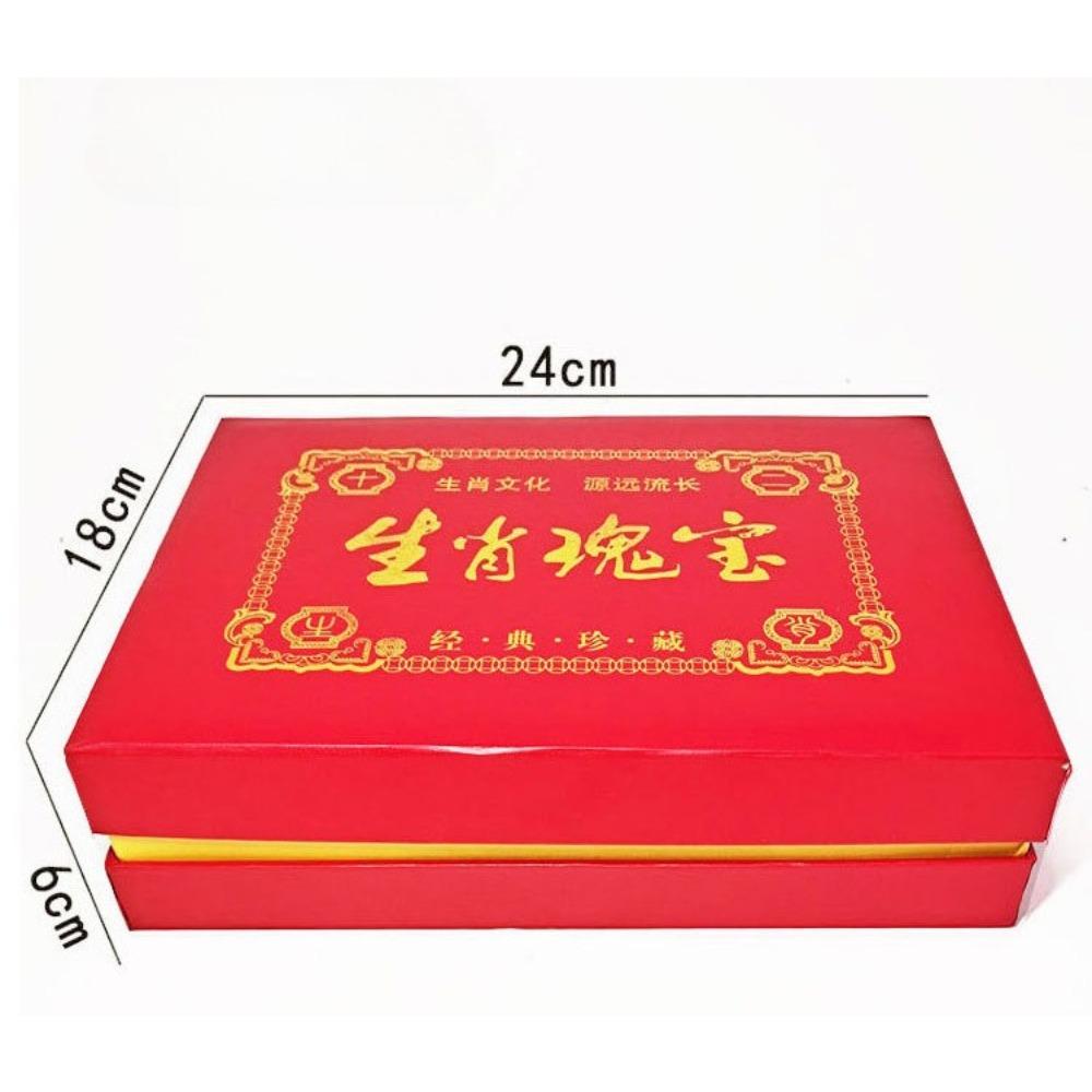 Färgglada stjärntecken, Minnesmedaljer, 12 stycken, Komplett set, Guldmynt presentförpackning, Stjärntecken minnesmynt, Metallhantverkspresenter