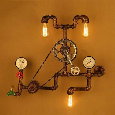 Vintage-Kupfer-Anschlag (3/4 Zoll) für Ventil-Lichtschalter, Ersatz für Retro-Steampunk-Lampenschalter mit Kabel für Zuhause, Werkstatt und Büro