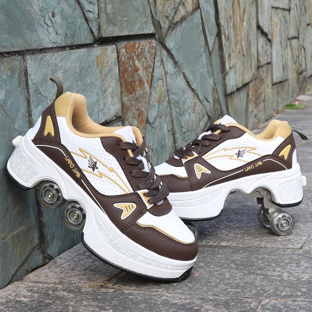 Deformed Shoes Runaway Shoes Dual-purpose Four-wheel Skates, Skates, Skates, Skateboards