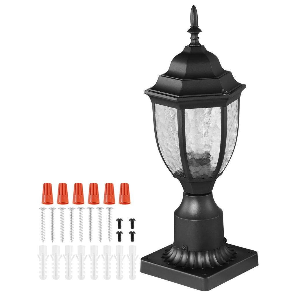 2 PCs Dusk To Dawn Outdoor Lamp Post Light Fixture 390 Mm Pole Pier Mount