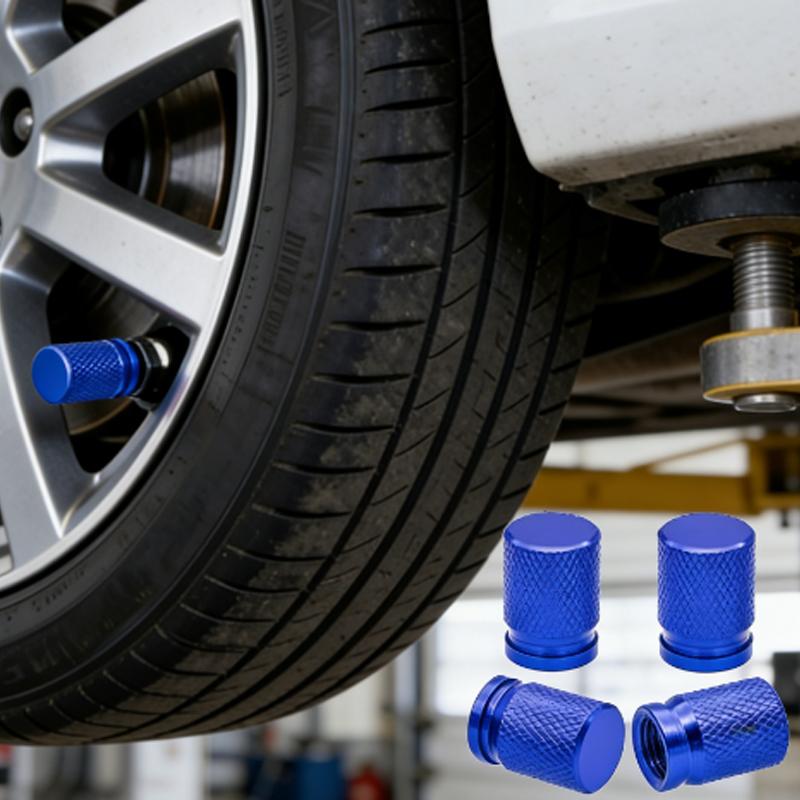 4Pcs Premium Tire Valve Stem Caps with O Rubber Seal, Universal Dustproof Car Air Stem Covers for Cars Bikes & All Vehicles