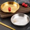304 Stainless Steel Korean Food Storage Tray Thickened Sauce Dish Snack Pan Kimchi Plate Hot Pot Seasoning Dish Kitchen Utensils
