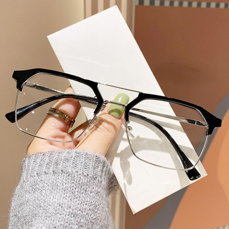 

Double Beam Presbyopia Glasses Men s Fashionable Reading Glasses Retro Decorative Glasses 2.5 срібний