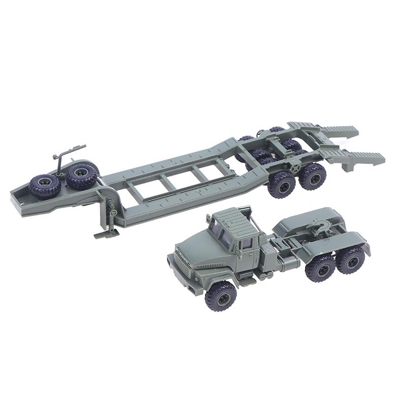1ks 1/72 Sada návěsu, tahače, vojenského vozidla, bloku, sestavy modelu auta