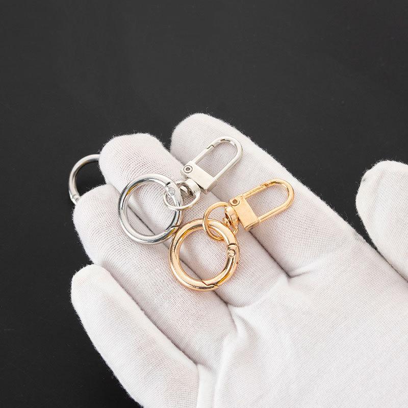 1pcs Zinc-Alloy Keychain Hook with Key Ring Bag Clip Hook with Spring Ring for Lanyard Making DIY Crafts Keychain