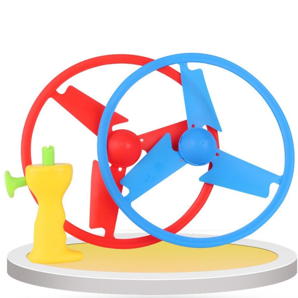 Launcher Spinner Pull Flying Disc Toys Rotating Dragonfly Toy Ripcord Sky Spin Toys  Outdoor