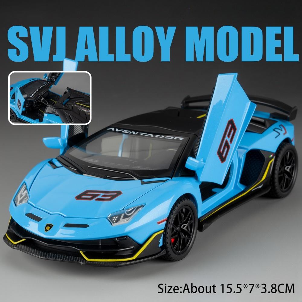 1:32 Revuelto Mansory SVJ63 Model Car Toy Alloy Diecast Doors Opened Sports Cars Miniature Sound Light Models Christmas Gift