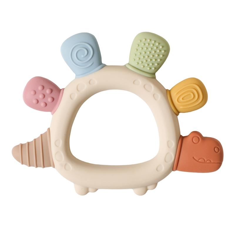 Silicone Baby Teether Baby Toys 0 To 6 Months BPA Free Chewing Teething Toys Crab Wooden Ring Teether Reborn Silicone Baby Toys