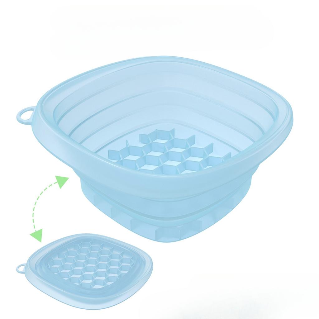 Faltbare Gesichts-Eisbad-Schüssel Gesichtsbehandlungen Tauchbecken Waschbecken Silikon Tragbar Reise Zuhause Hautpflege Eis-Gesichtsbehandlungen Bad