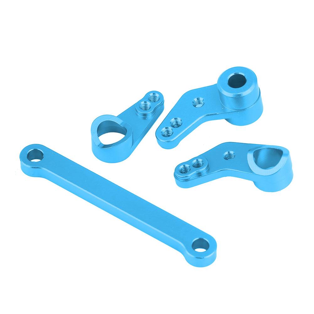 Aluminium Alloy Steering Servo Saver Complete for FS 53633 51805 51806 1 10 Scale RC Car (Blue)
