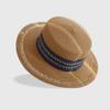 Ethnic Style Weave Straw Hat UV Protection Outdoor Visor Cap Fashion Beach Hat  Outdoor
