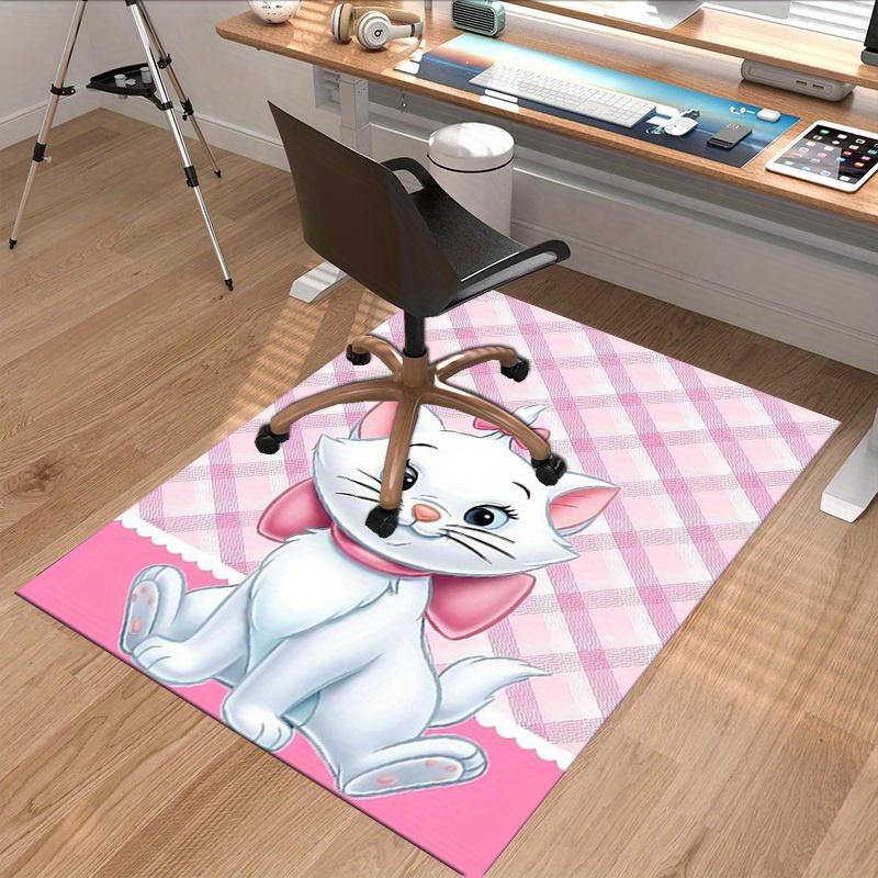1pc. Cute Cartoon Cat Pink Plaid Rug - Home Decorative Carpet for Office, Outdoor Use or Gift Ideaz041419