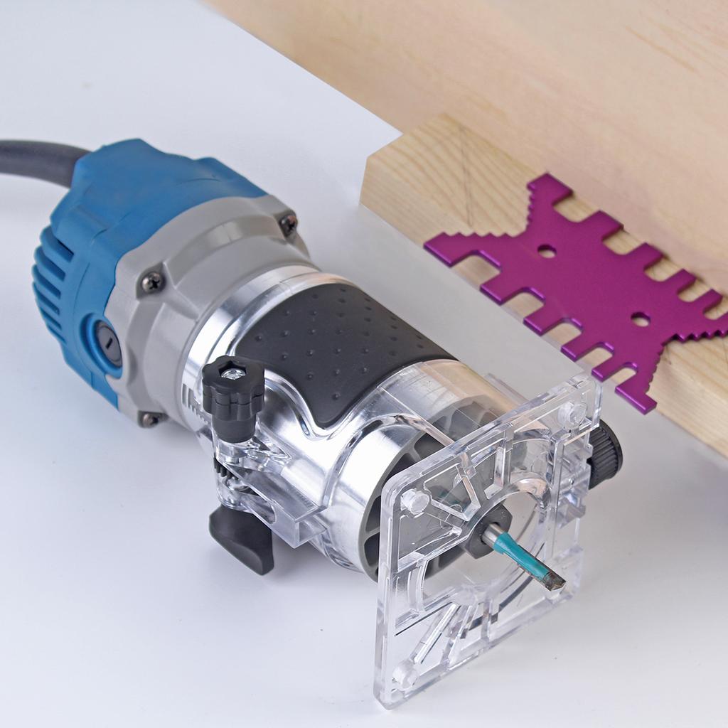 1 Stück Fräserbasis Holzbearbeitungstrimmer Fräser Transparente Kunststoffbasis Schutzschild Zubehörbasis mit Schraubenzubehör