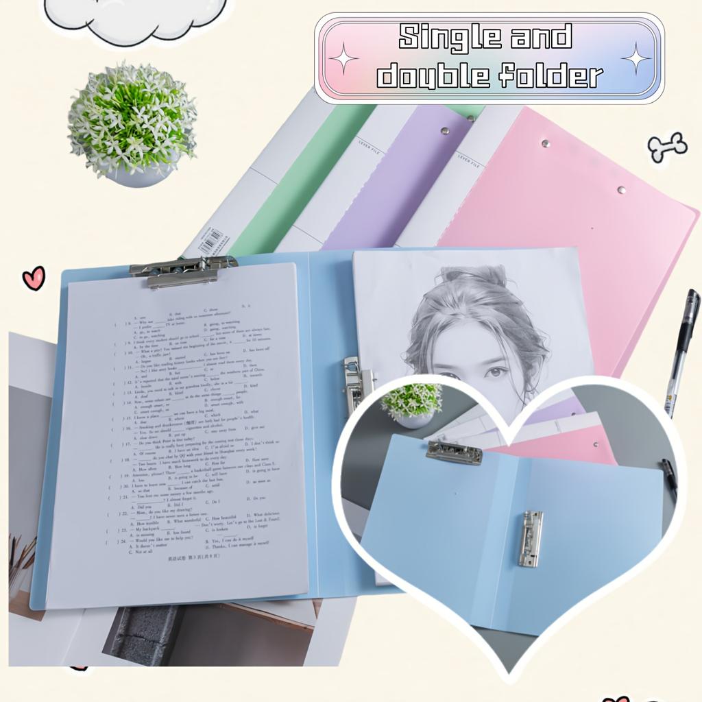 NEW A4 Folder Strong Single Clip Office Supplies For Archives File Folder Binder Display Book School Office Stationery Supplies