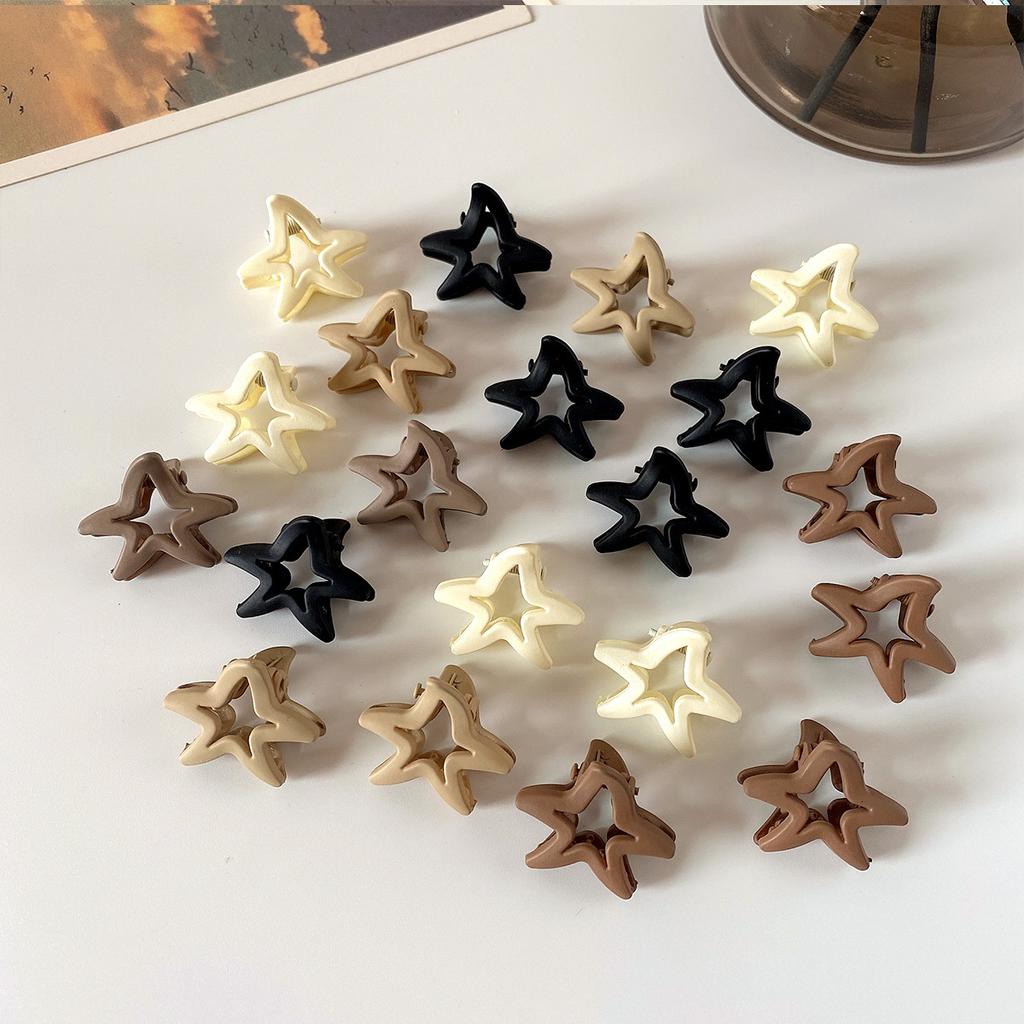 10Pcs/set Small Flower Hair Claw Clips for Women Girls Matte Rectange Jaw Clips Semicircle Barrettes for Thin Hair