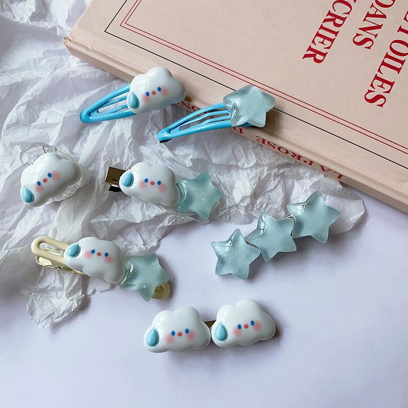 9 sztuk/zestaw słodka gwiazda kreskówki spinki do włosów gumka moda boczna spinka do włosów zacisk Barrettes nakrycia głowy dziewczyny akcesoria do włosów prezent dla dzieci