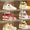 Transparent acrylic shoe box with lid, magnetic suction side opening door, shoe storage box