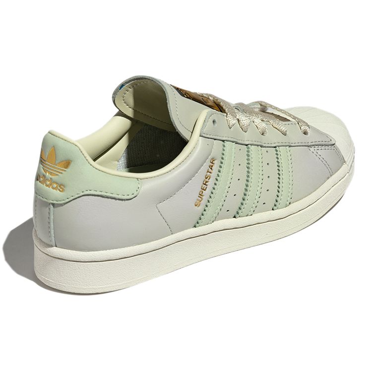 Adidas Originals Superstar Low-Top Sneakers Unisex Sneakers Light-Green H00168