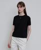 Dieto Embroidered Sleeve Knit Tee [Black]