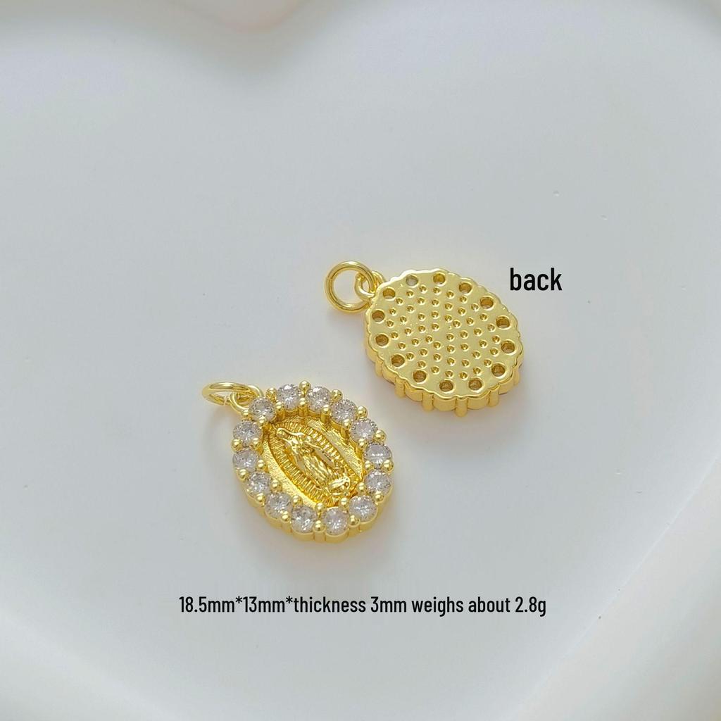 Hot New Gold-Plated Virgin Mary Pendant Necklace - Temperamental Sparkling Handmade Accessory