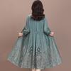 Embroidery Windbreaker Women's Long Autumn Cloak High-End Mother Sunscreen Cardigan Temperament Jacket Mother Coat Tops