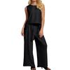Women's Two,piece Matching Loungewear Set, Stylish Suit, Sweater Top And Wide,leg Pants Tracksuit