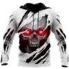 Men's Hoodies Sweatshirt 3D Print Horror Skull Streetwear Harajuku Pullover Hip Hop Jacket Men Women Tracksuit Oversized Hoodie