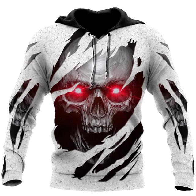 Men's Hoodies Sweatshirt 3D Print Horror Skull Streetwear Harajuku Pullover Hip Hop Jacket Men Women Tracksuit Oversized Hoodie